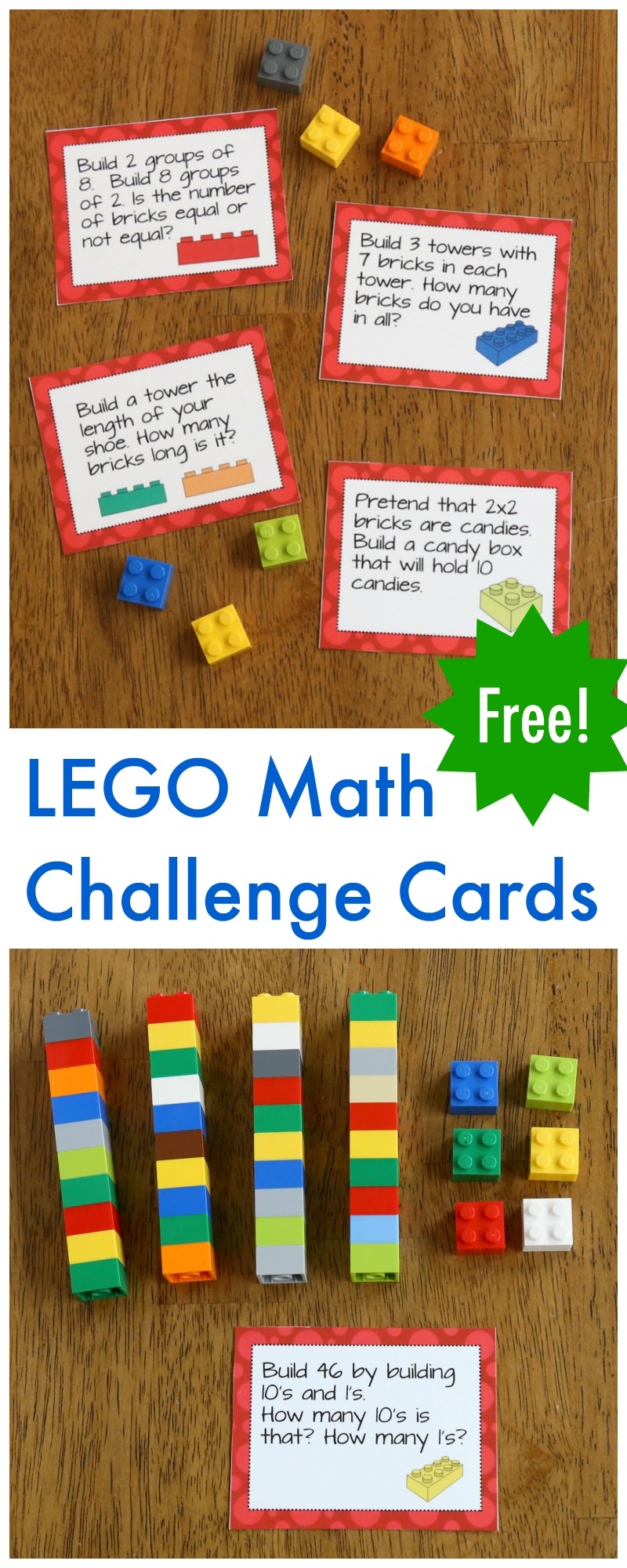 LEGO Math Printable Challenge Cards Frugal Fun For Boys And Girls