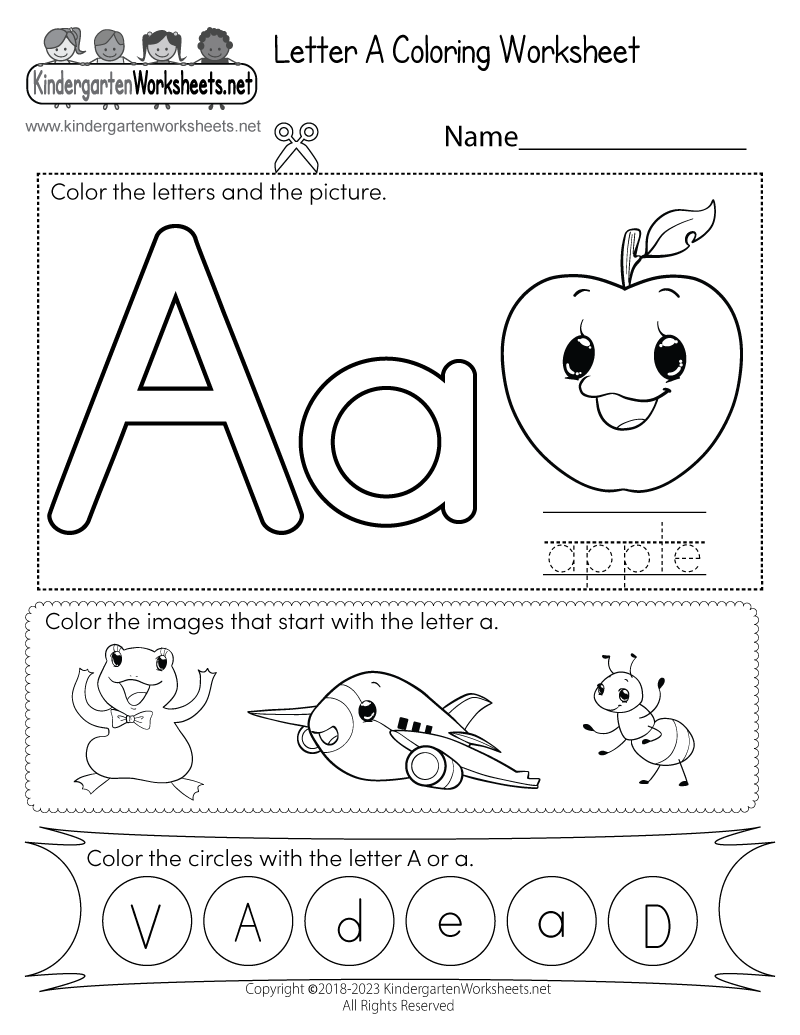 Printable A Worksheet