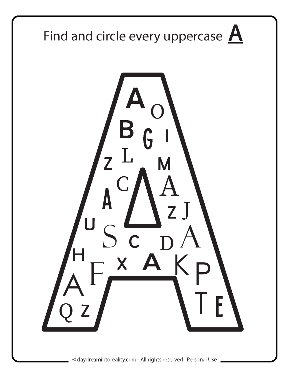 Letter A Printable Worksheets Free