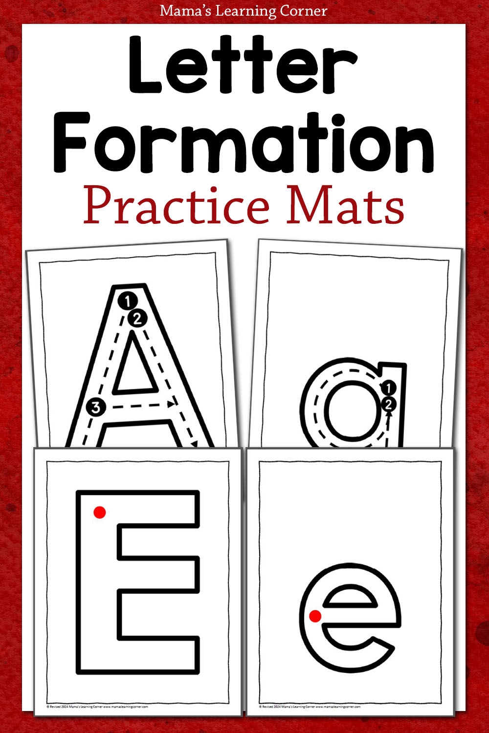 Letter Formation Cards For Preschool And Kindergarten Mamas Learning Corner Letter Formation Cards For Preschool And Kindergarten Mamas Learning Corner