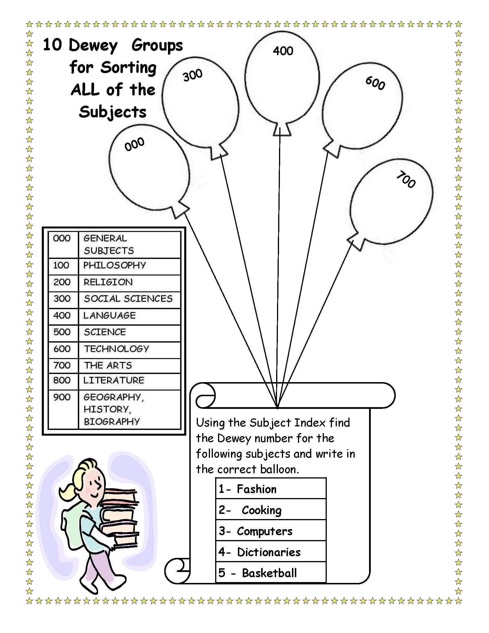 Library Skills Worksheet Rework A Bit For Younger Grades Worksheets Library