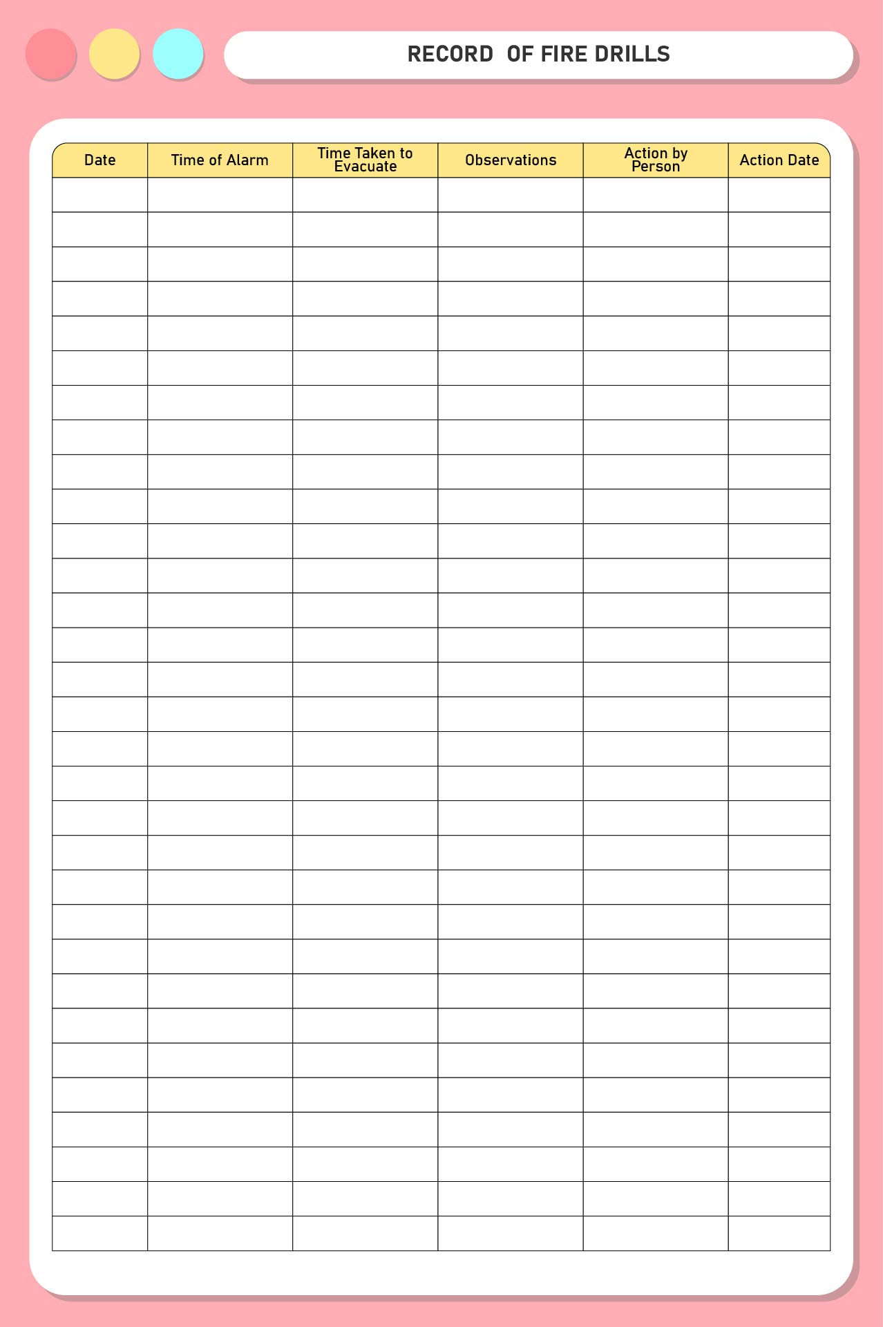 Log Sheet Template 8 Free PDF Printables Printablee