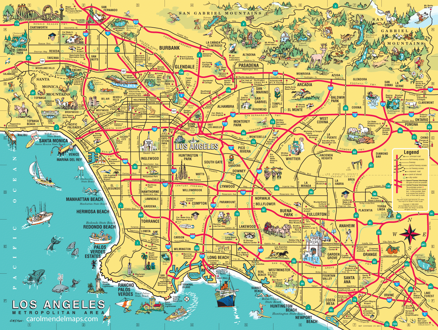 Los Angeles Metropolitan Area Map