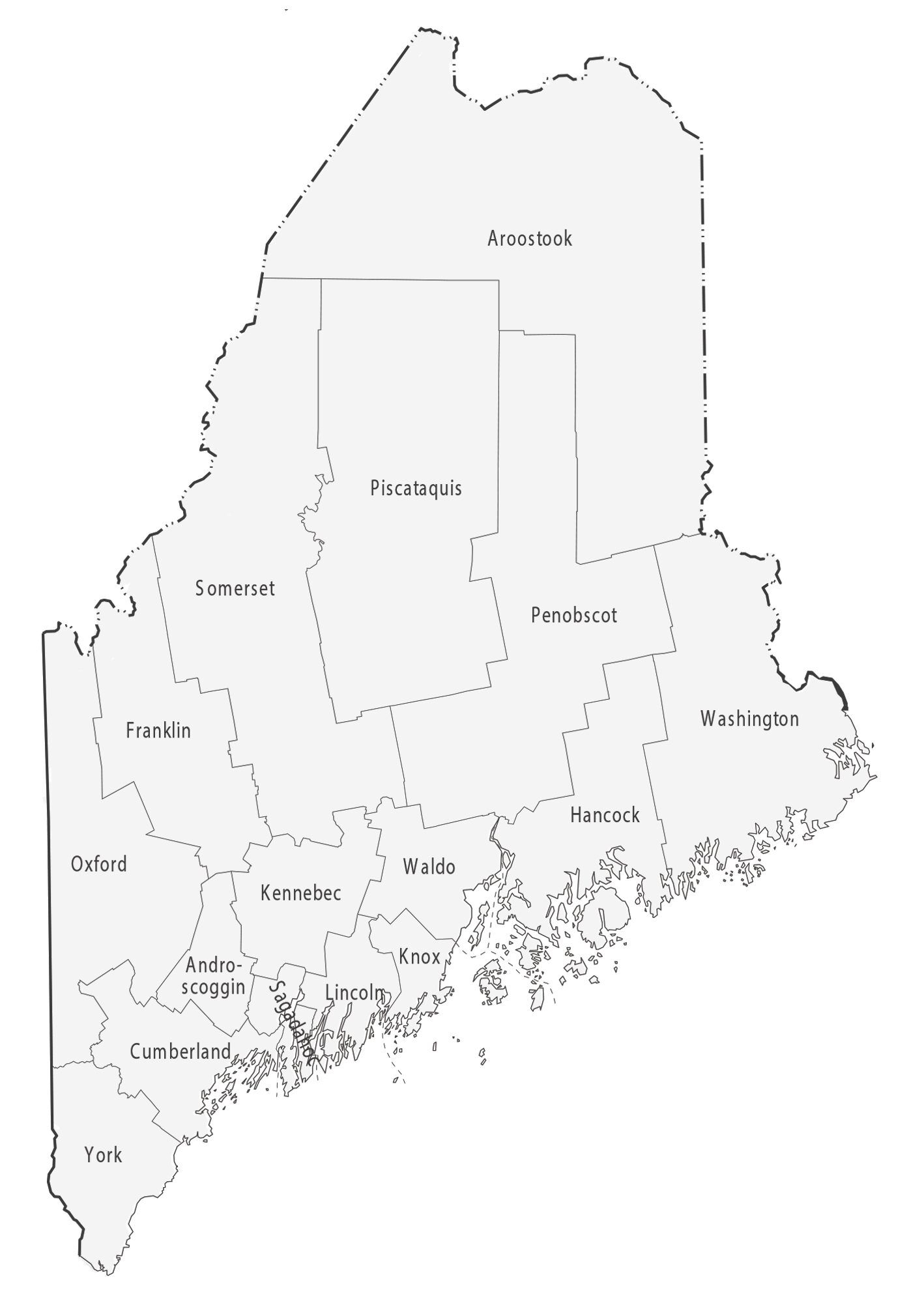 Printable Maine Map
