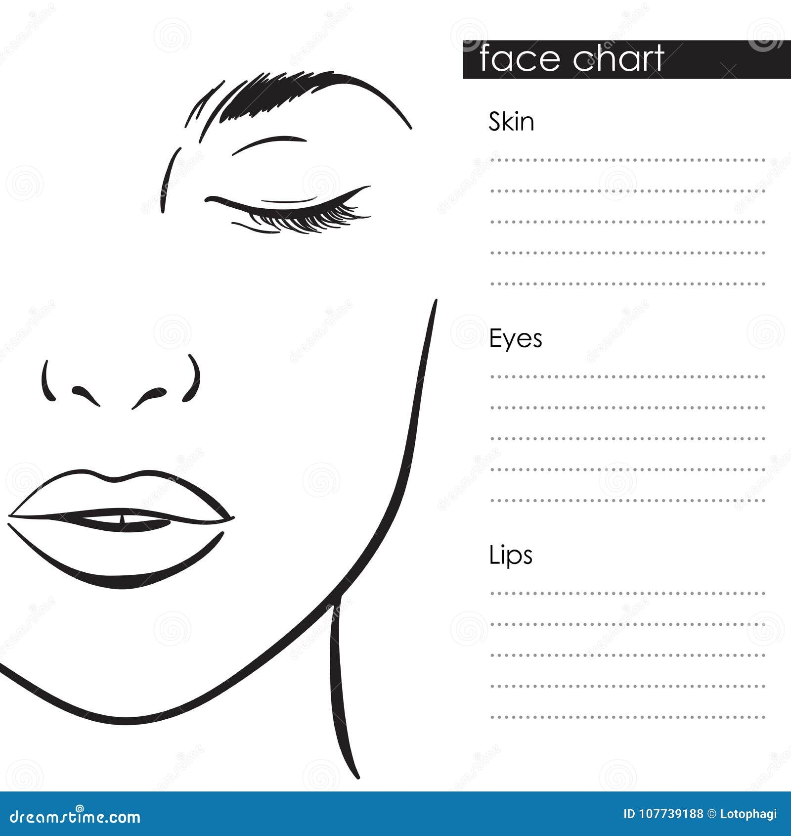 Makeup Face Chart Stock Illustrations 980 Makeup Face Chart Stock Illustrations Vectors Clipart Dreamstime