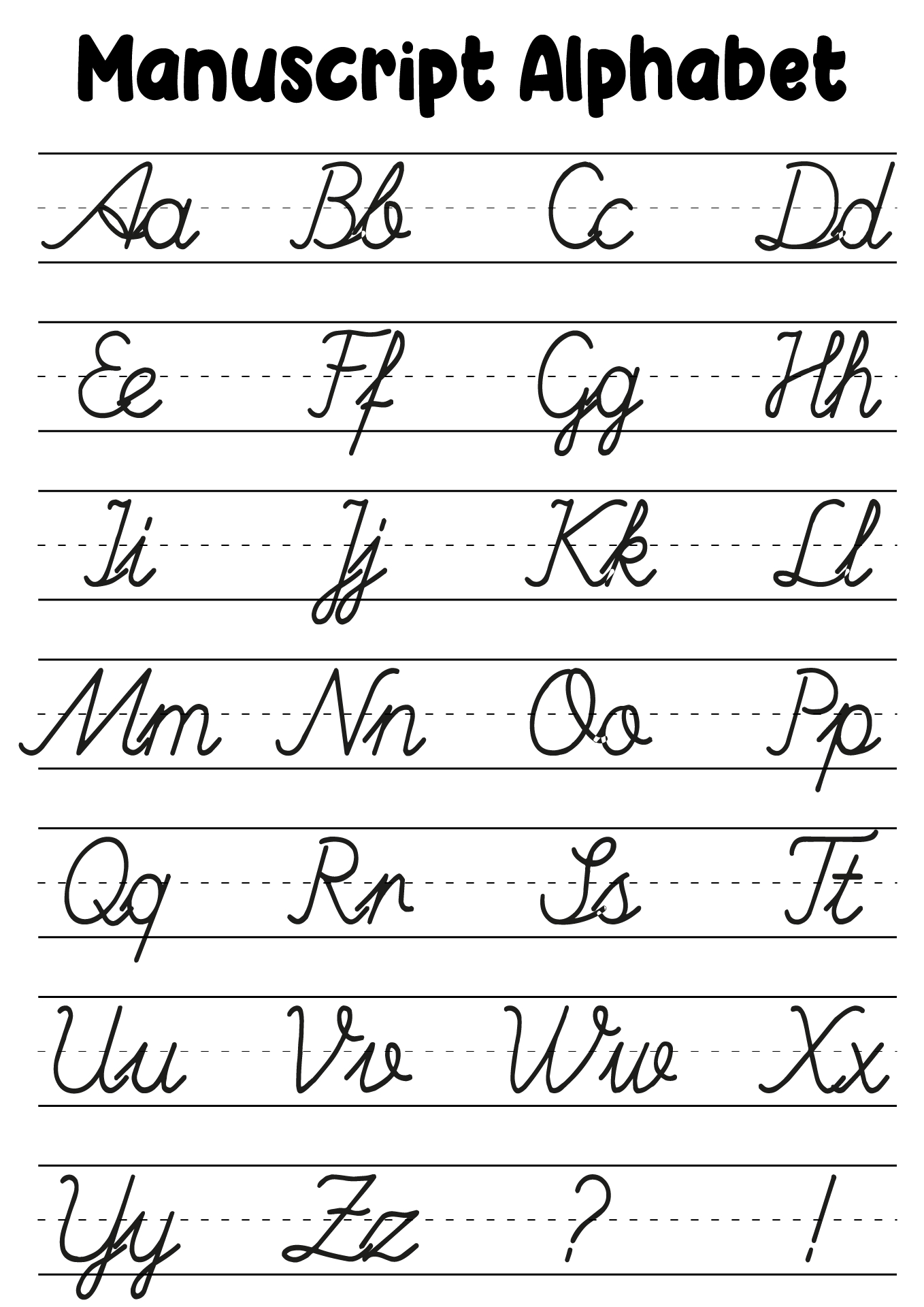 Manuscript Alphabet Chart 10 Free PDF Printables Printablee Manuscript Alphabet Chart 10 Free PDF Printables Printablee