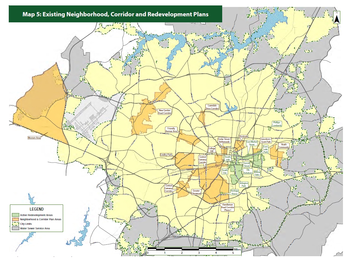 Map 5 Existing Neighborhood Corridor And Redevelopment Plans Map 5 Existing Neighborhood Corridor And Redevelopment Plans
