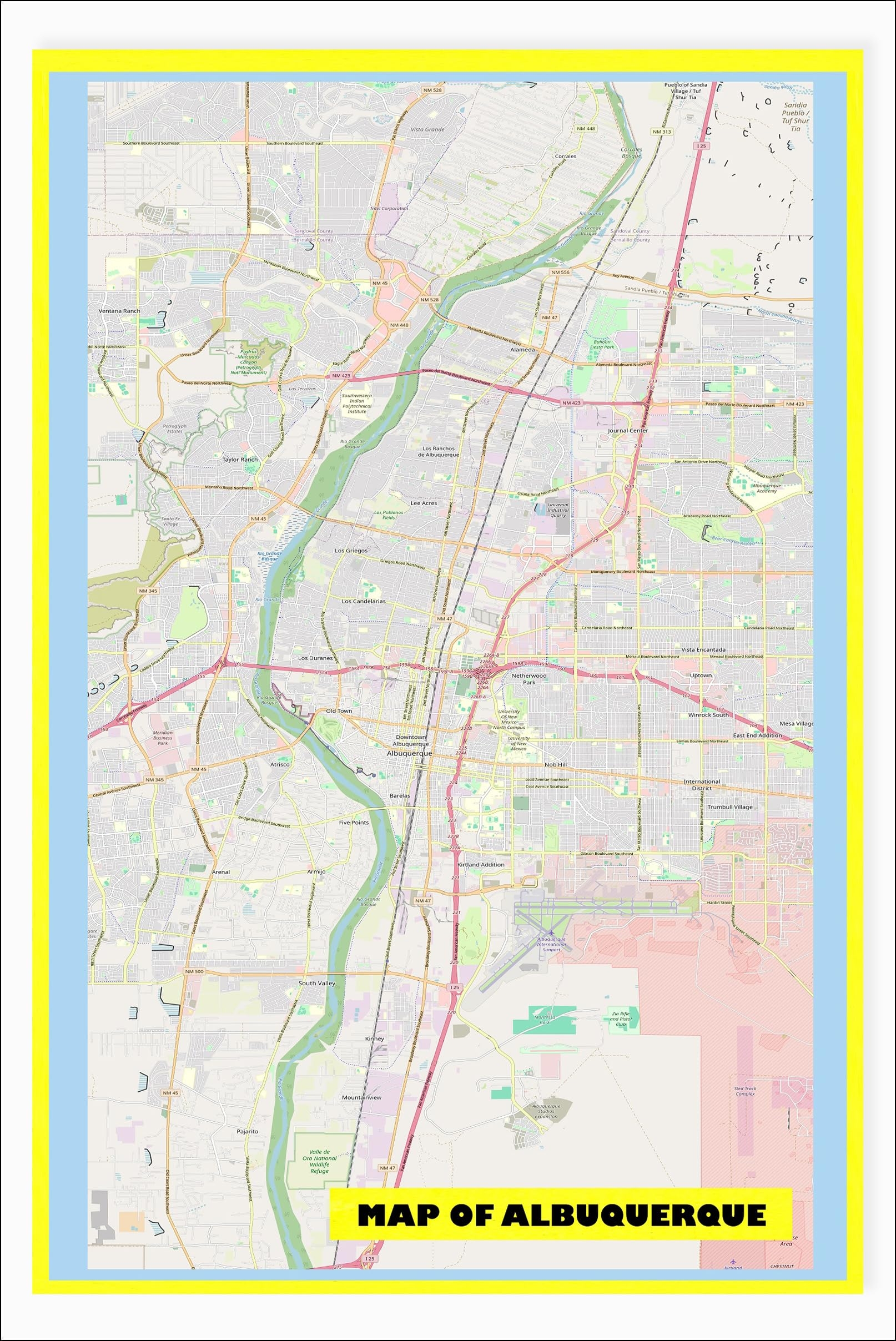 Printable Map Of Albuquerque