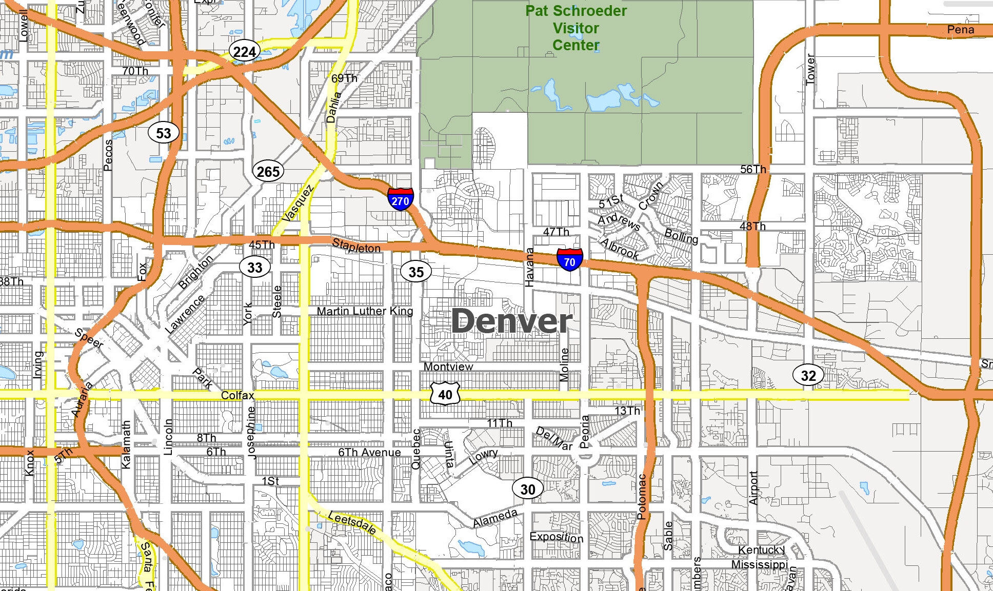 Map Of Denver Colorado GIS Geography