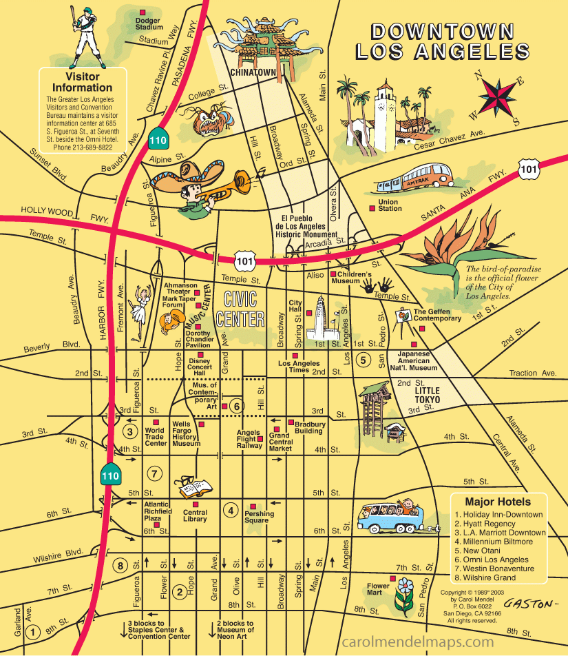 Map Of Los Angeles Printable