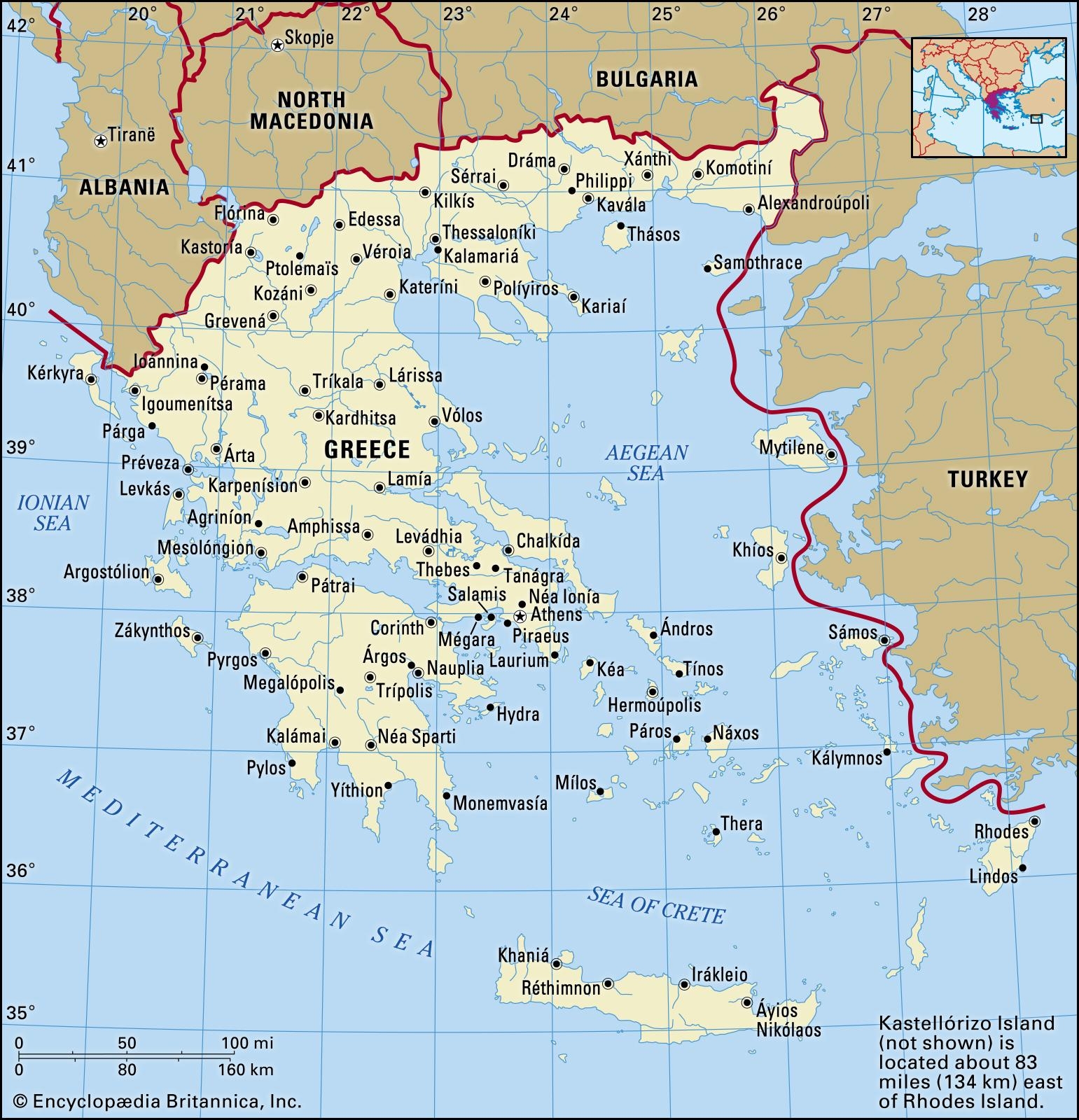 Map Of Greece Offline Map And Detailed Map Of Greece