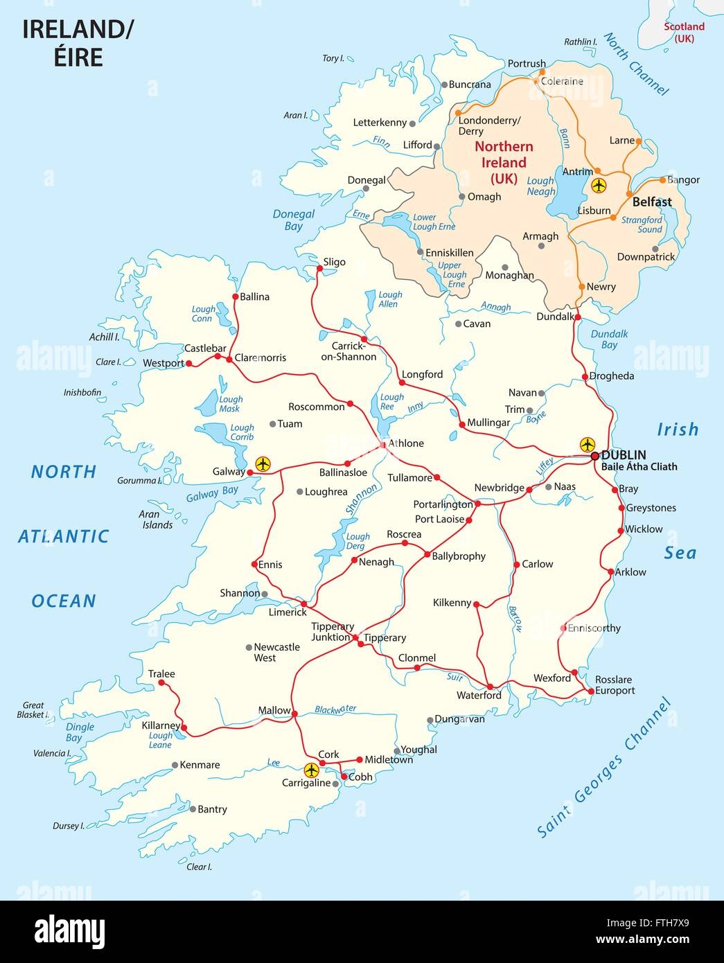 Map Of Ireland Printable