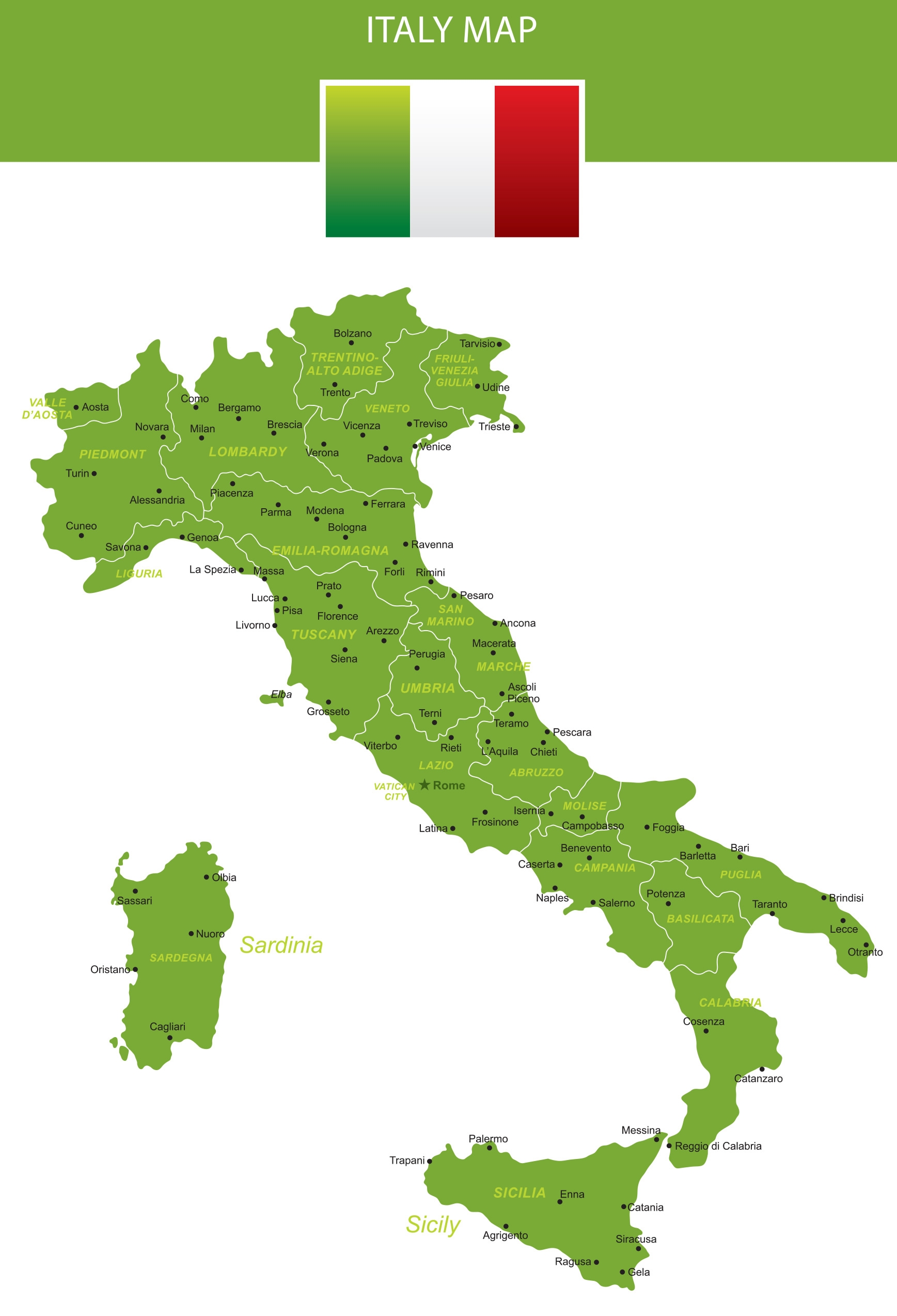 Printable Map Of Italy And Greece