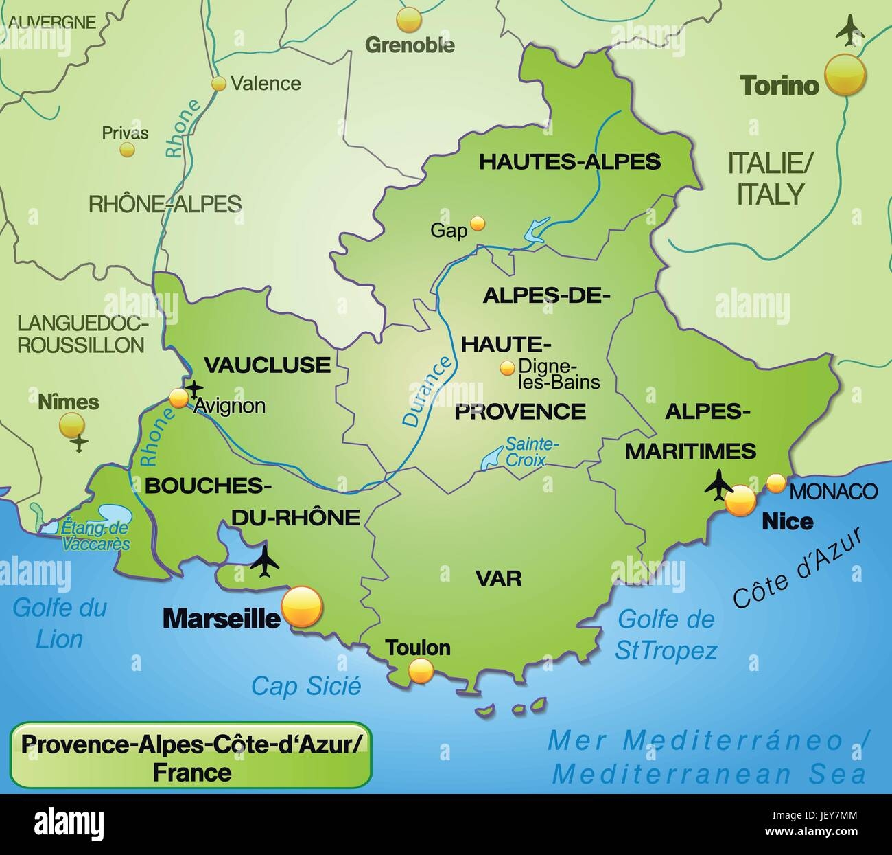 Map Of Provence Stock Vector Images Alamy Map Of Provence Stock Vector Images Alamy