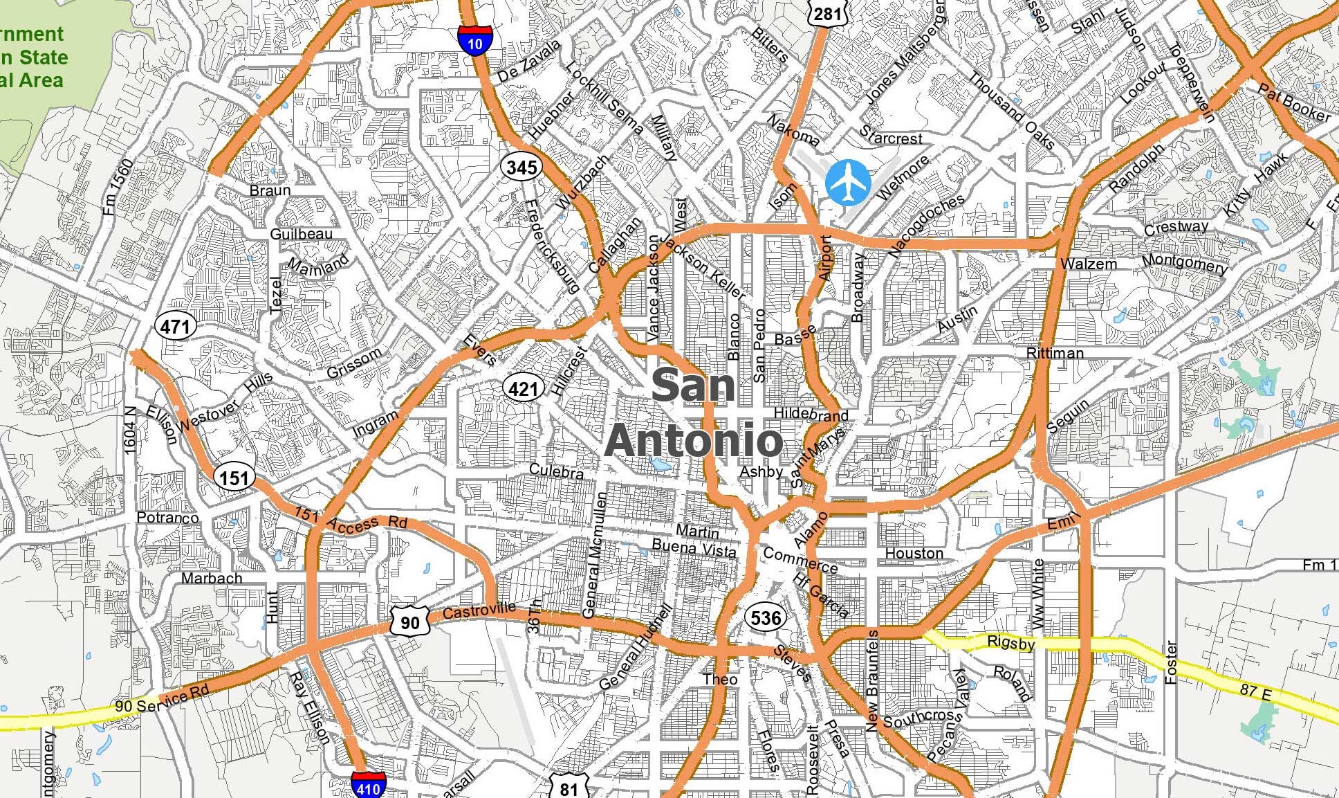 Map Of San Antonio Texas GIS Geography Map Of San Antonio Texas GIS Geography