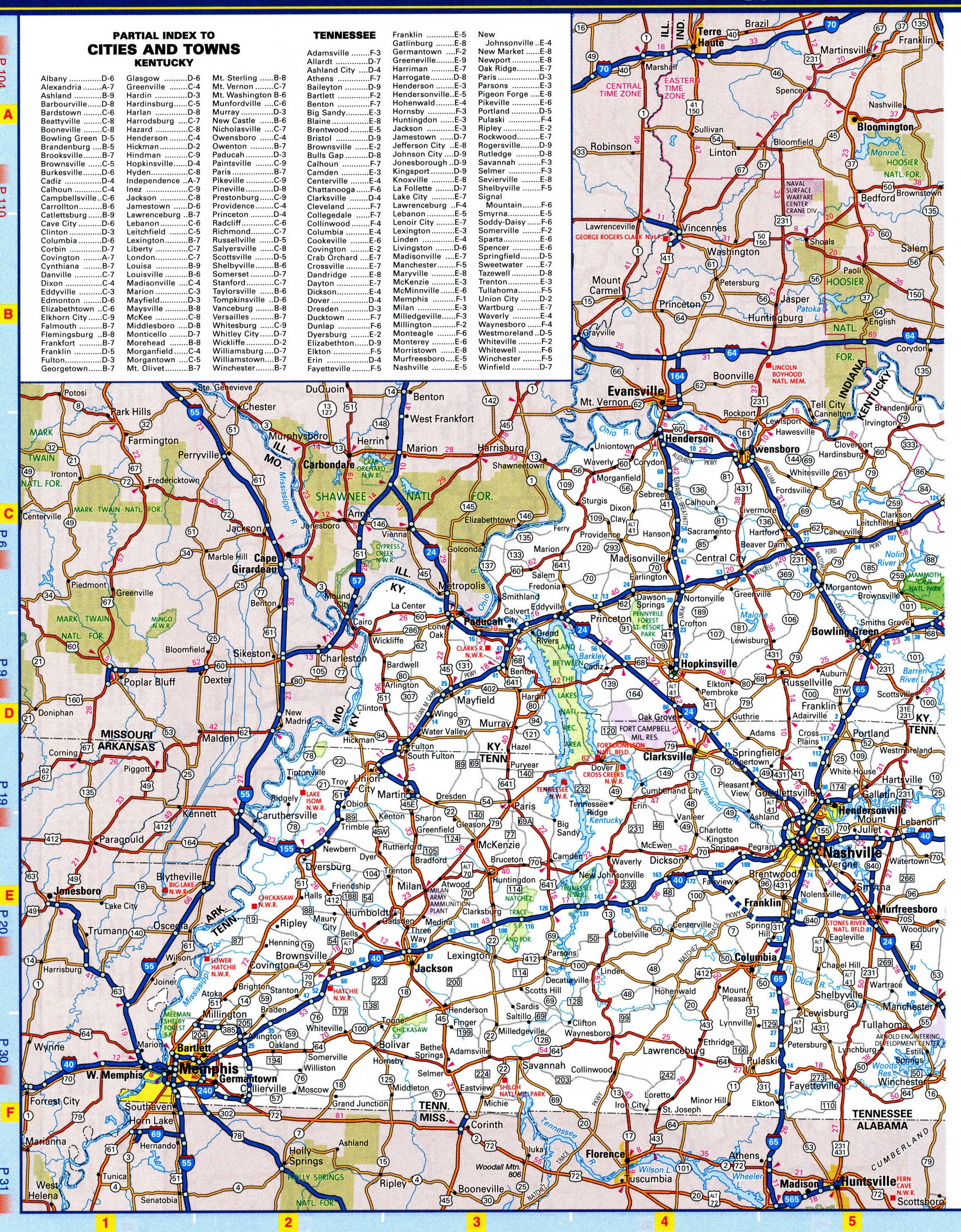 Map Of Tennessee Roads And Highways Free Printable Road Map Of Tennessee