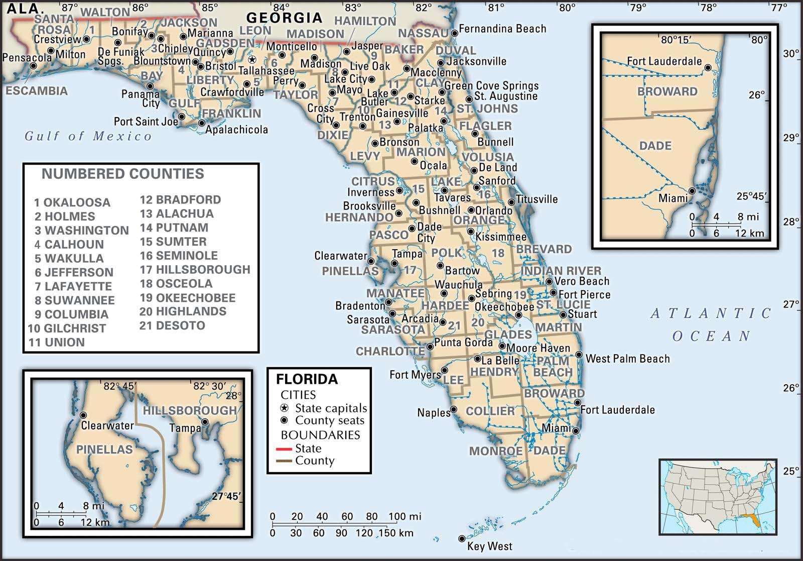 Maps Of Florida Historical Statewide Regional Interactive 