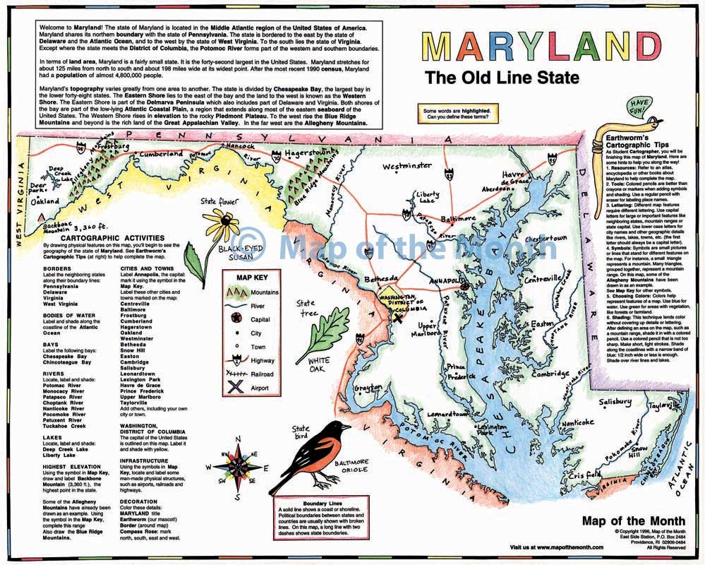 Maryland Map Printable
