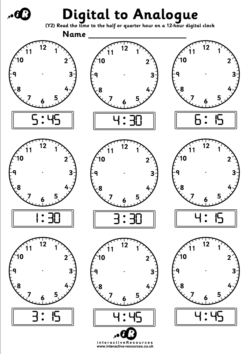 Free Printable Worksheets On Time