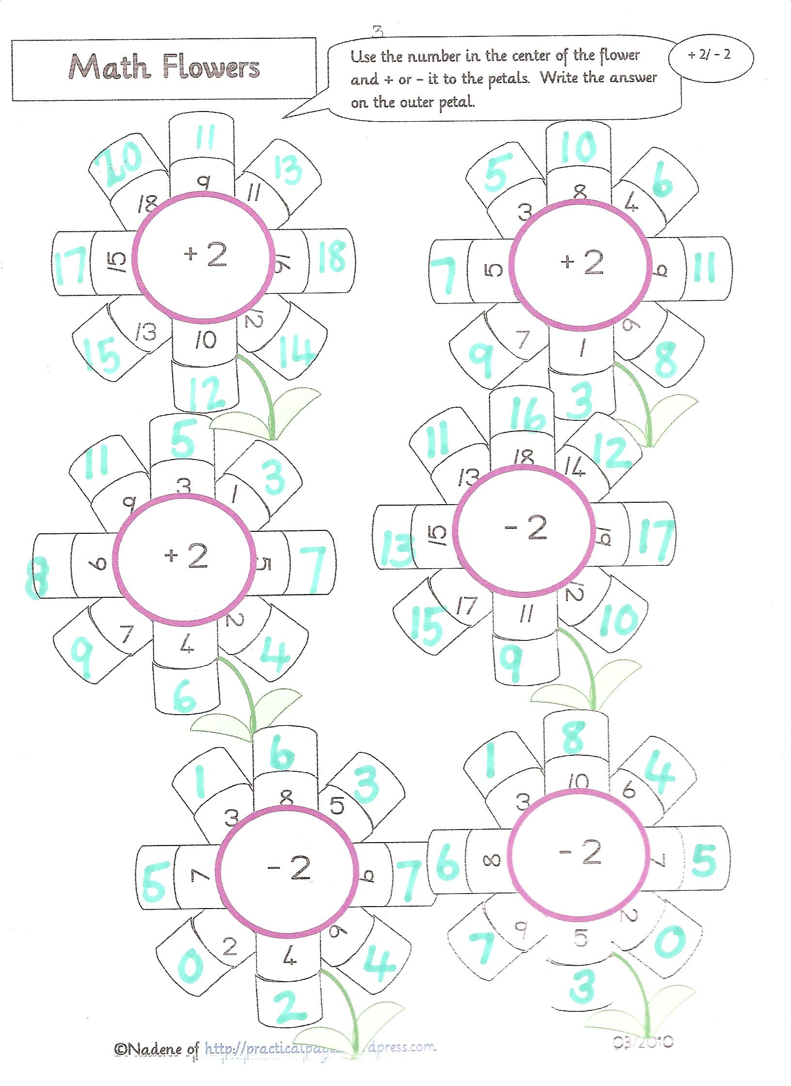 Maths Flowers More Mental Maths Worksheets Practical Pages Maths Flowers More Mental Maths Worksheets Practical Pages