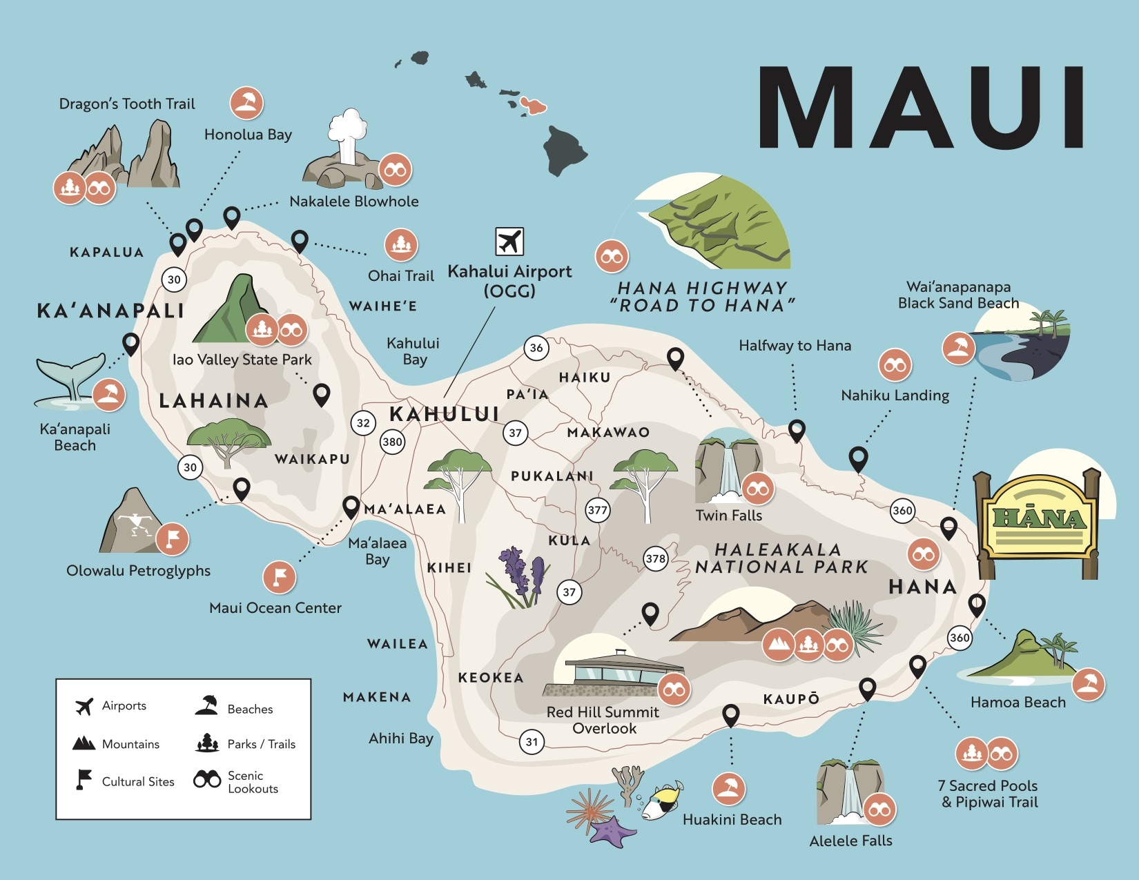Maui Maps 8 Maui Maps Regions Roads Points Of Interest