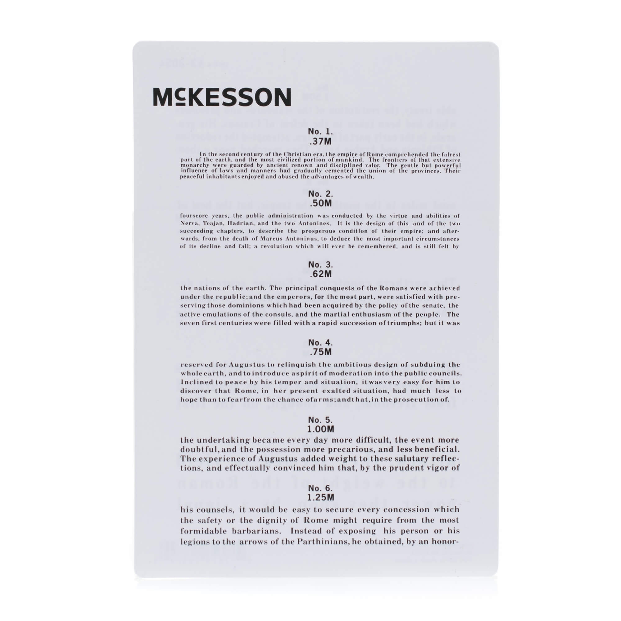 McKesson 12 Inch Measurement Jaeger Test Eye Chart Letters 4 3 4 X 7 Inch RiteWay Medical McKesson 12 Inch Measurement Jaeger Test Eye Chart Letters 4 3 4 X 7 Inch RiteWay Medical