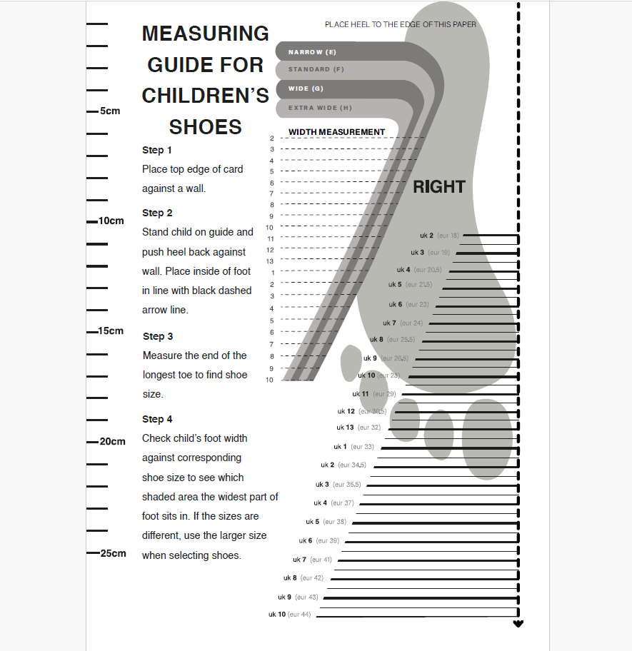 Measure Foot Mens Trainer Size Chart Measure Shoe Size Chart Male And Female Printable Women Feet
