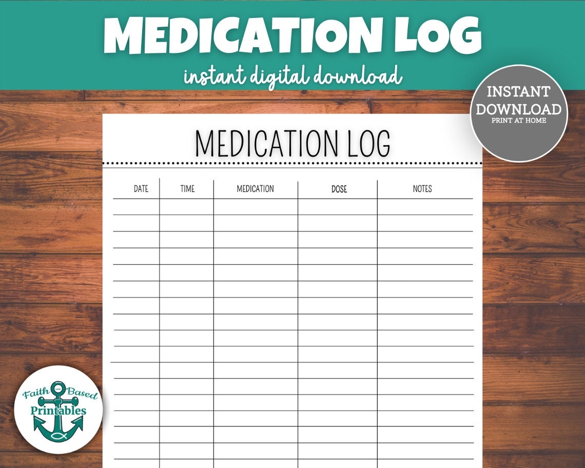 Free Printable Meds Charts