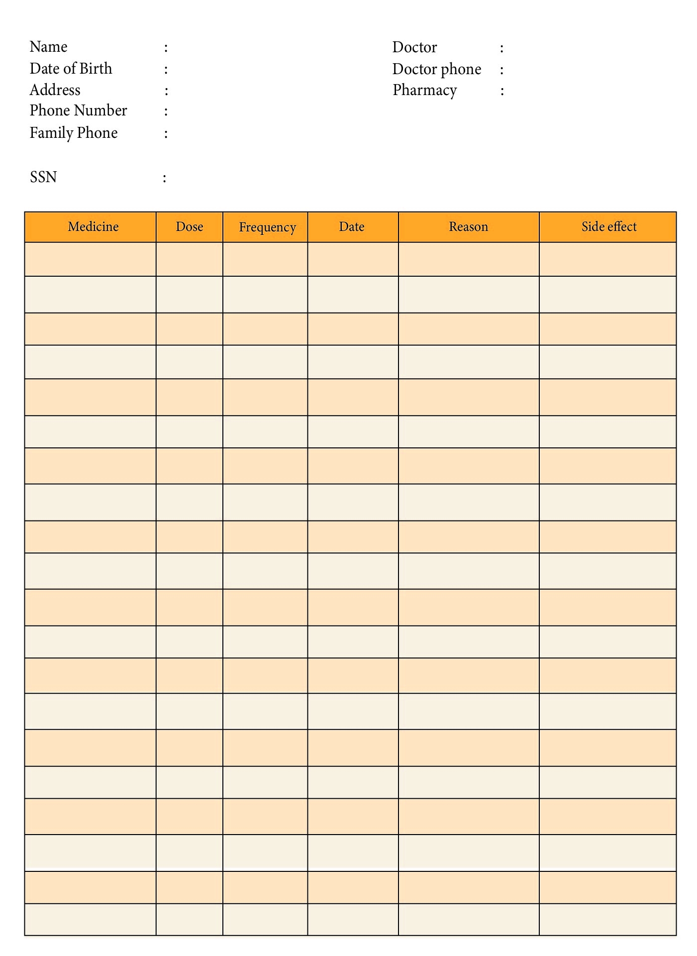 Medication Schedule 10 Free PDF Printables Printablee Medication Schedule 10 Free PDF Printables Printablee