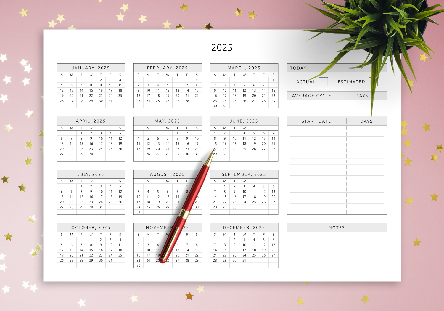 Free Printable Period Calendar Free Printable Period Calendar