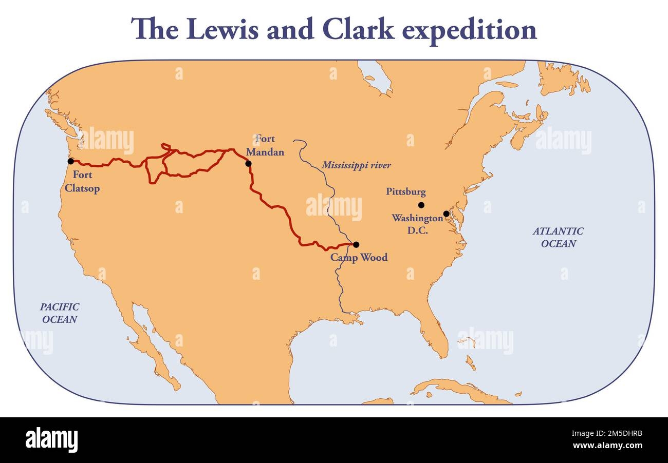 Meriwether Lewis William Clark Map Hi res Stock Photography And Images Alamy