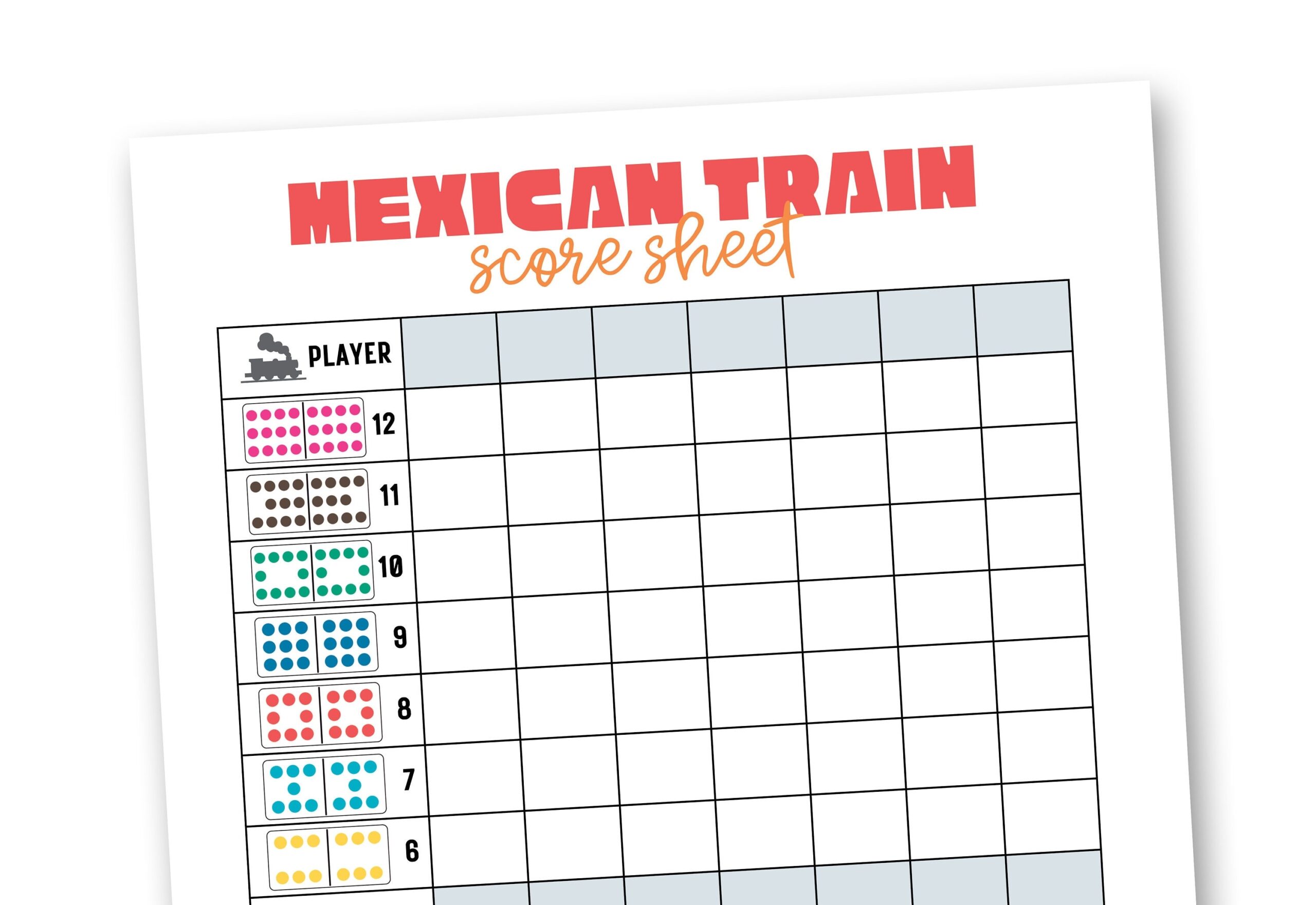 Mexican Train Scorecards Printable Dominoes Game Score Sheets Instant Download Mexican Train Game Scoresheet Etsy Mexican Train Scorecards Printable Dominoes Game Score Sheets Instant Download Mexican Train Game Scoresheet Etsy
