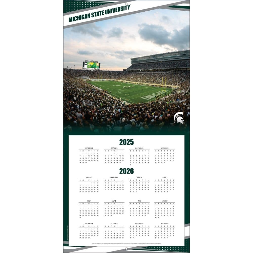 Michigan State Spartans 2026 Wall Calendar Calendars Michigan State Spartans 2026 Wall Calendar Calendars