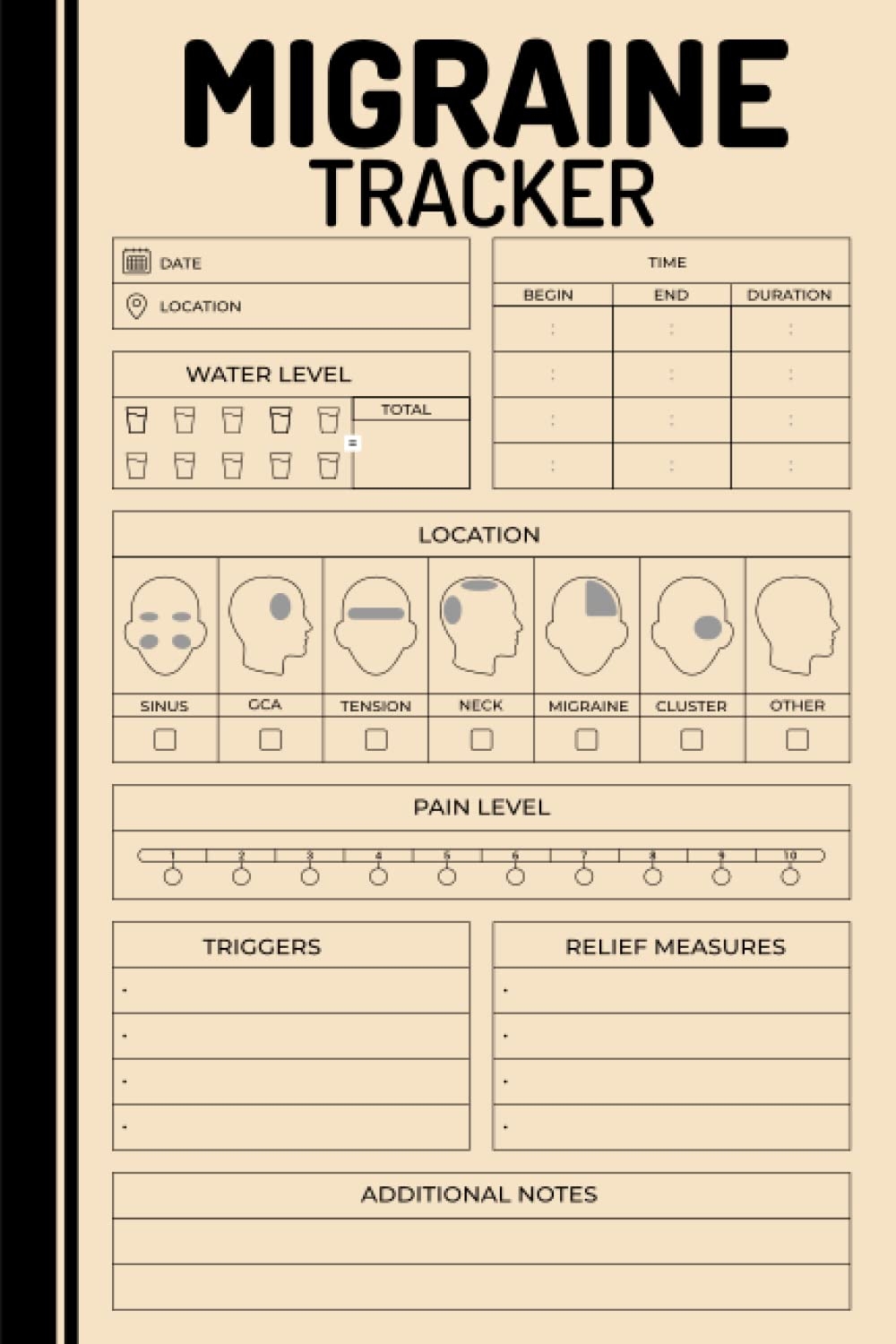 Migraine Tracker Journal To Track Your Migraines Sinus And Cluster Headaches HOSSAIN MD DELOWAR Amazon Books
