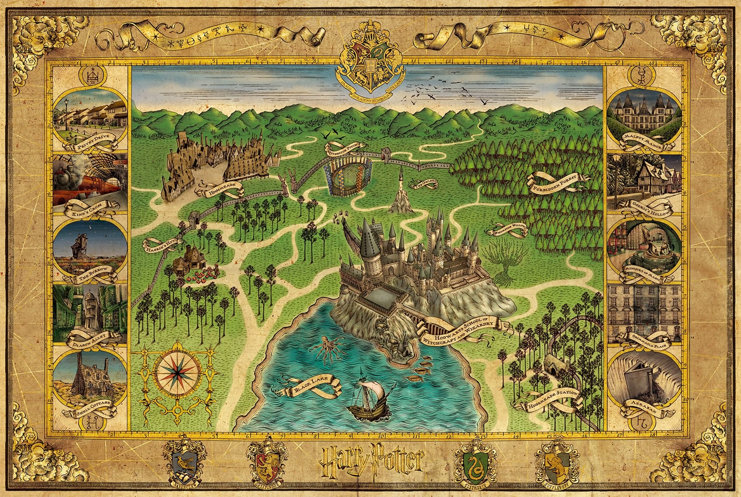 MinaLima Hogwarts Map Harry Potter Fan Zone