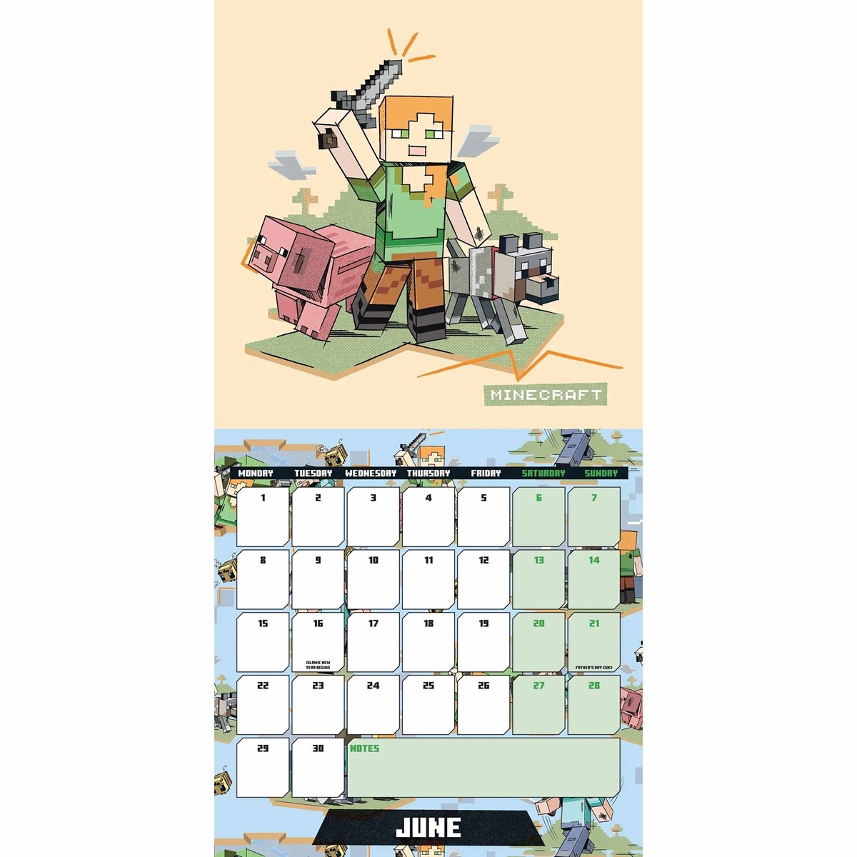 Minecraft Calendar 2026