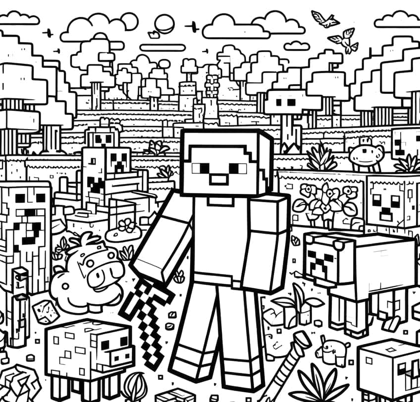 Printable Minecraft Coloring Sheets