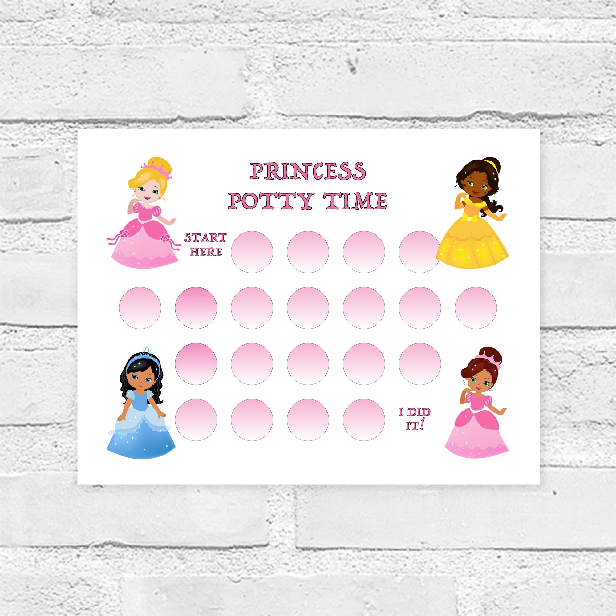 Minnie Mouse Potty Training Chart Instant Download Reward Chart Printable Potty Training Chart