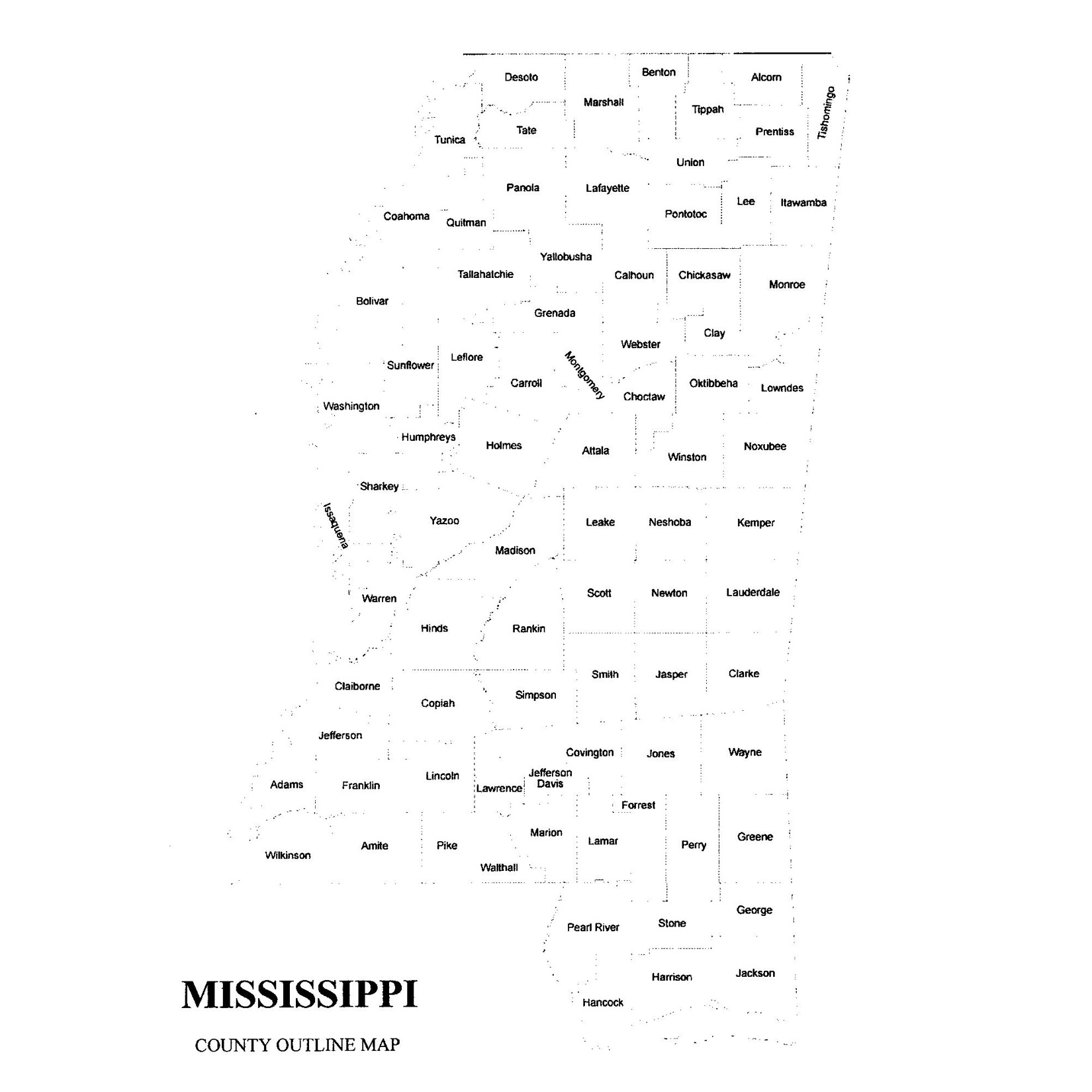Mississippi County Map