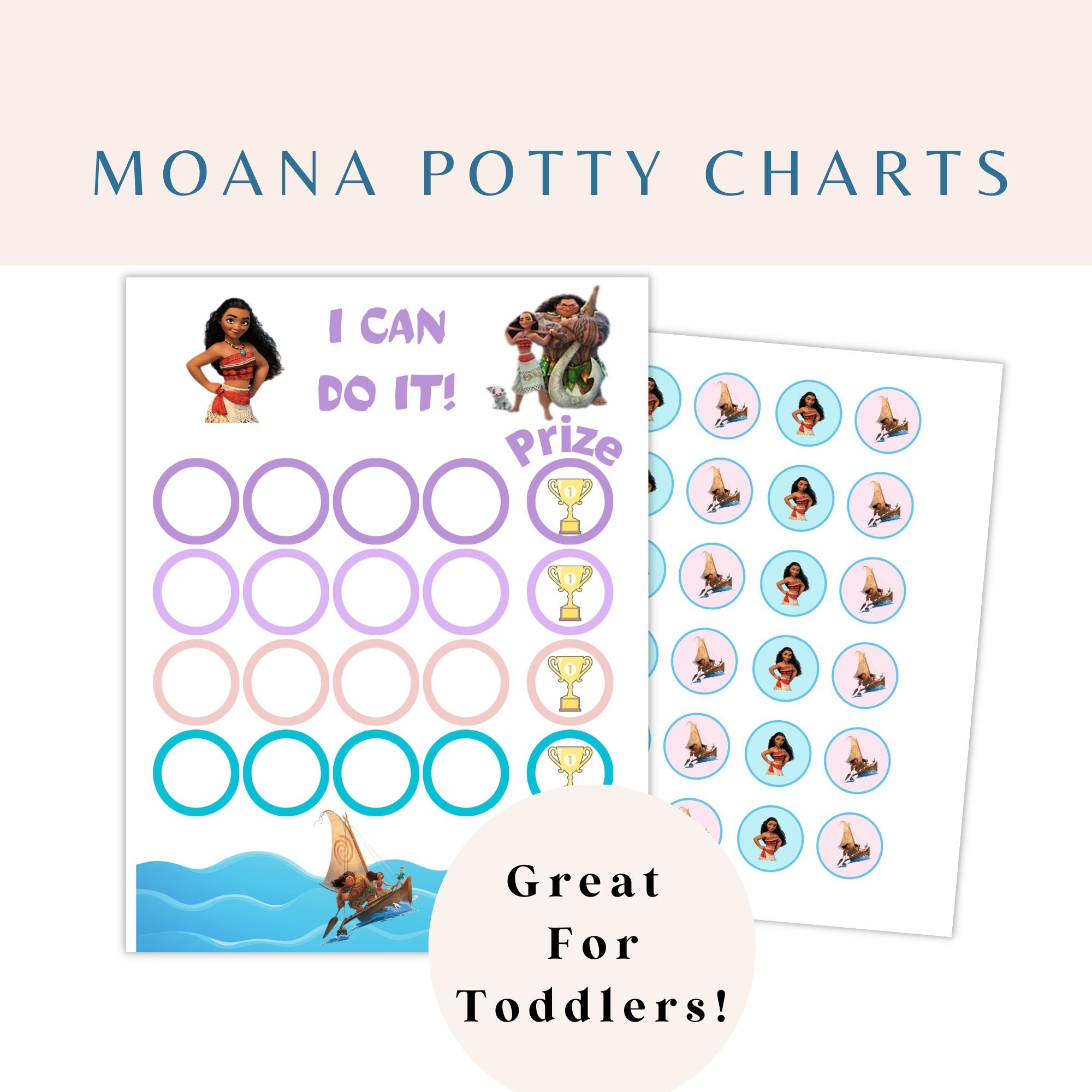 Moana Potty Training Chart Etsy