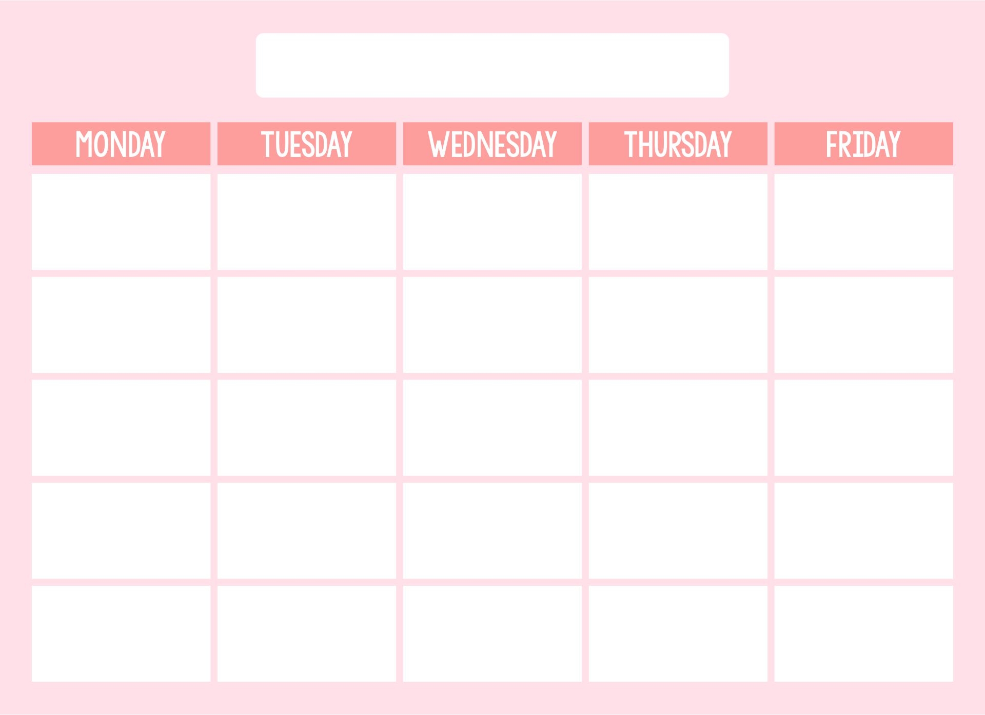 Printable Calendar Monday Through Sunday Printable Calendar Monday Through Sunday