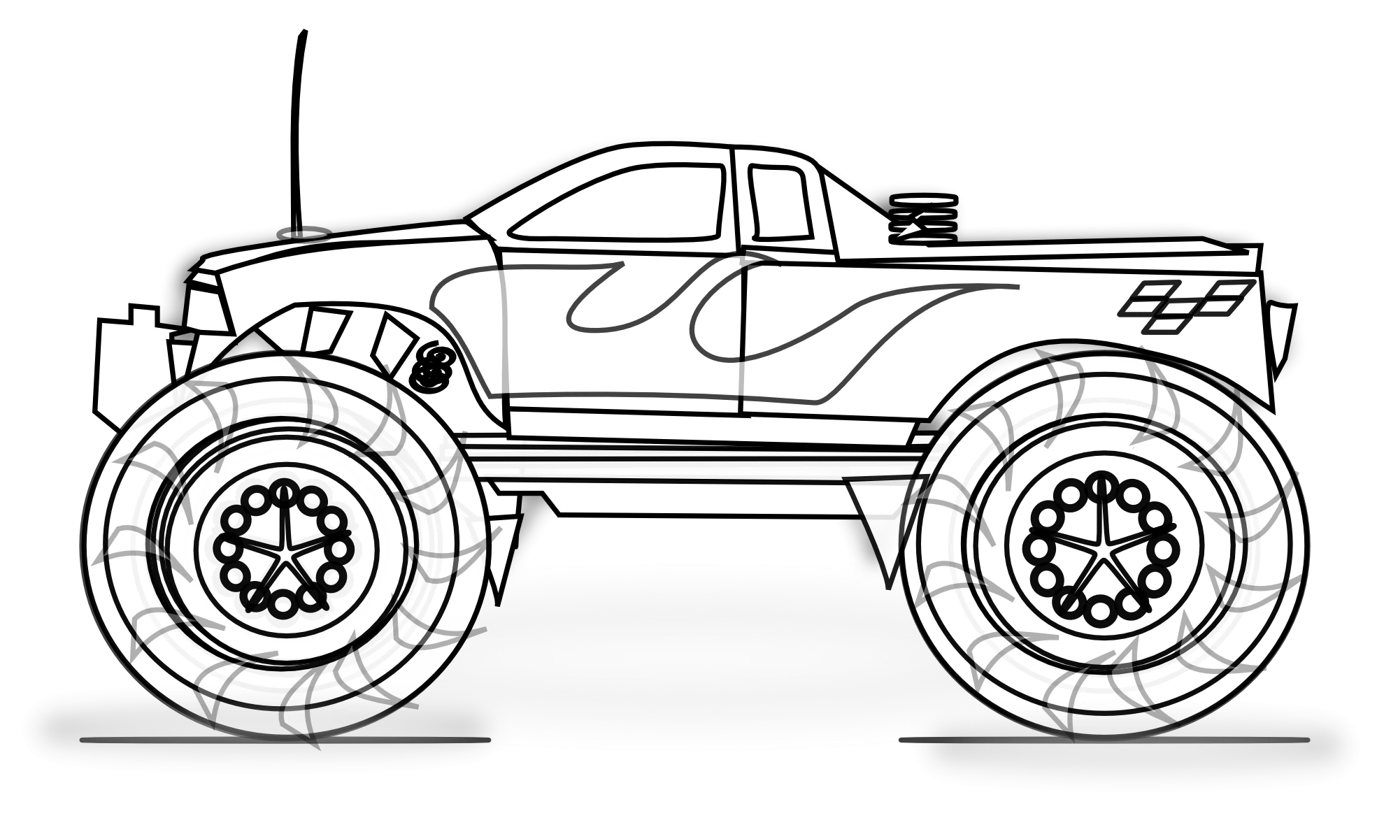 Monster Truck 141297 Transportation Free Printable Coloring Pages
