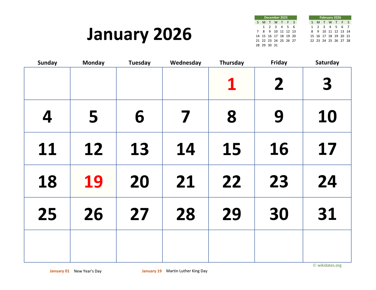 2026 Calendar Printable Wiki