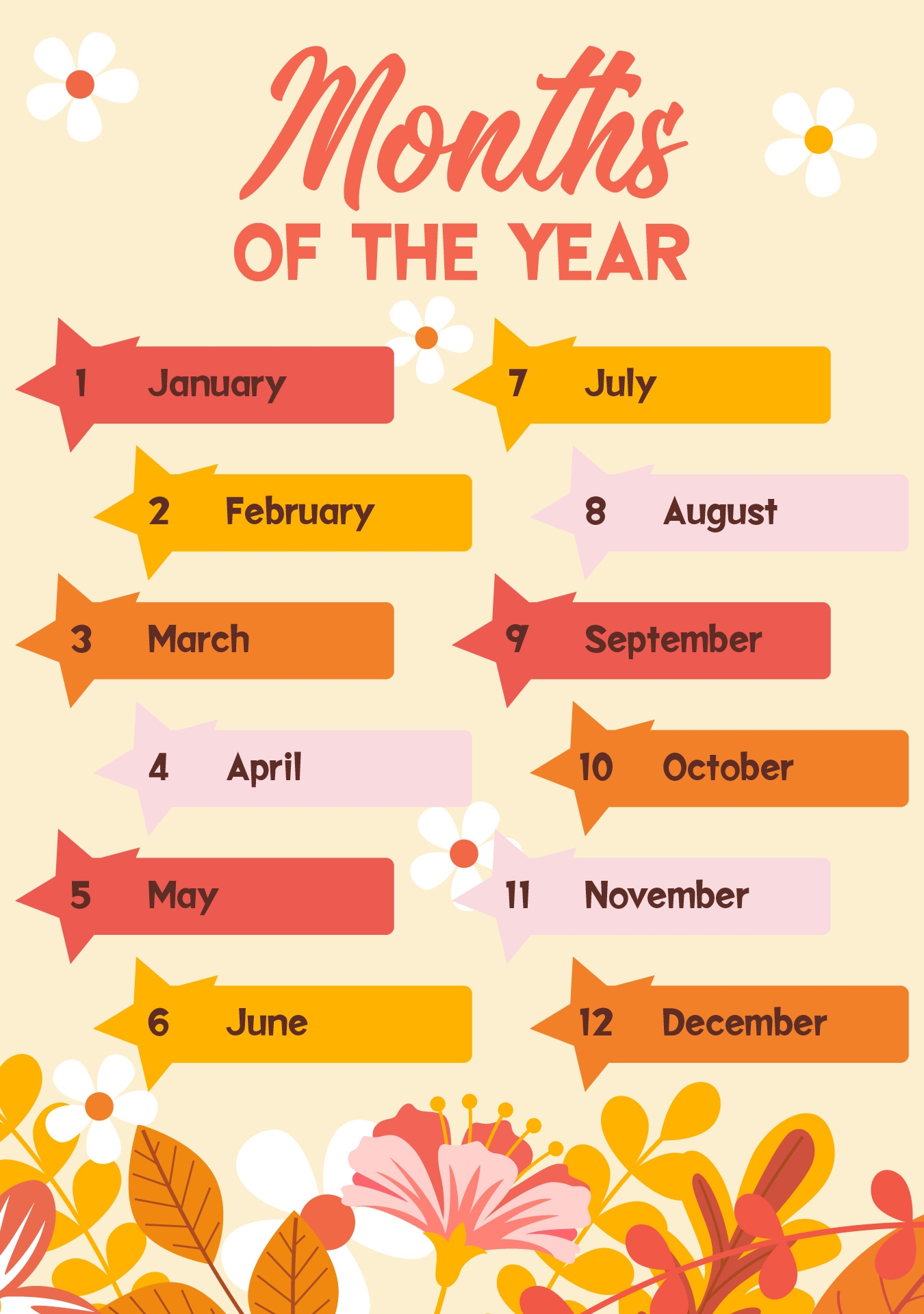 Months Of The Year Chart 10 Free PDF Printables Printablee
