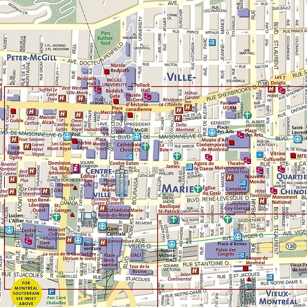 Downtown Montreal Map Printable