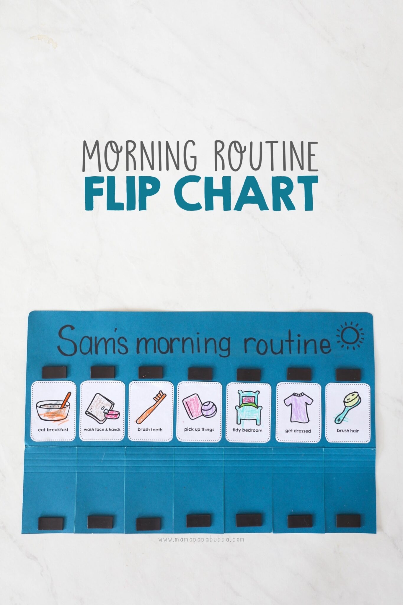 Morning Routine Flip Chart Mama Papa Bubba 