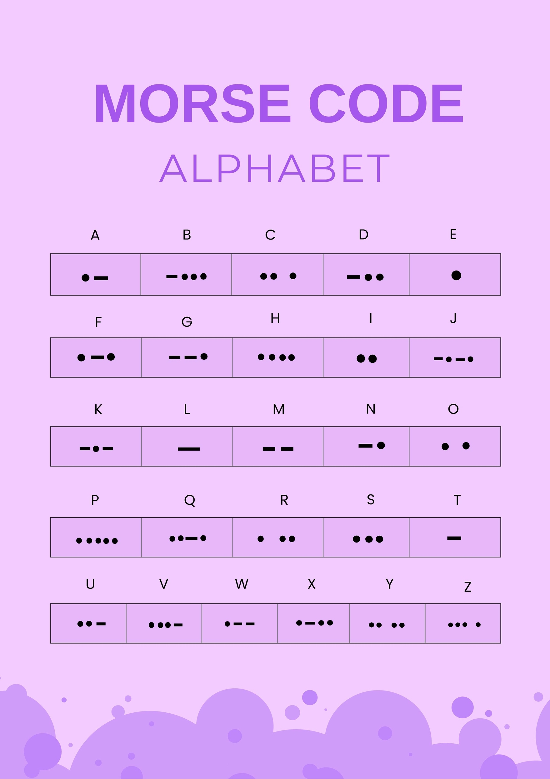 Printable Morse Code Chart Pdf