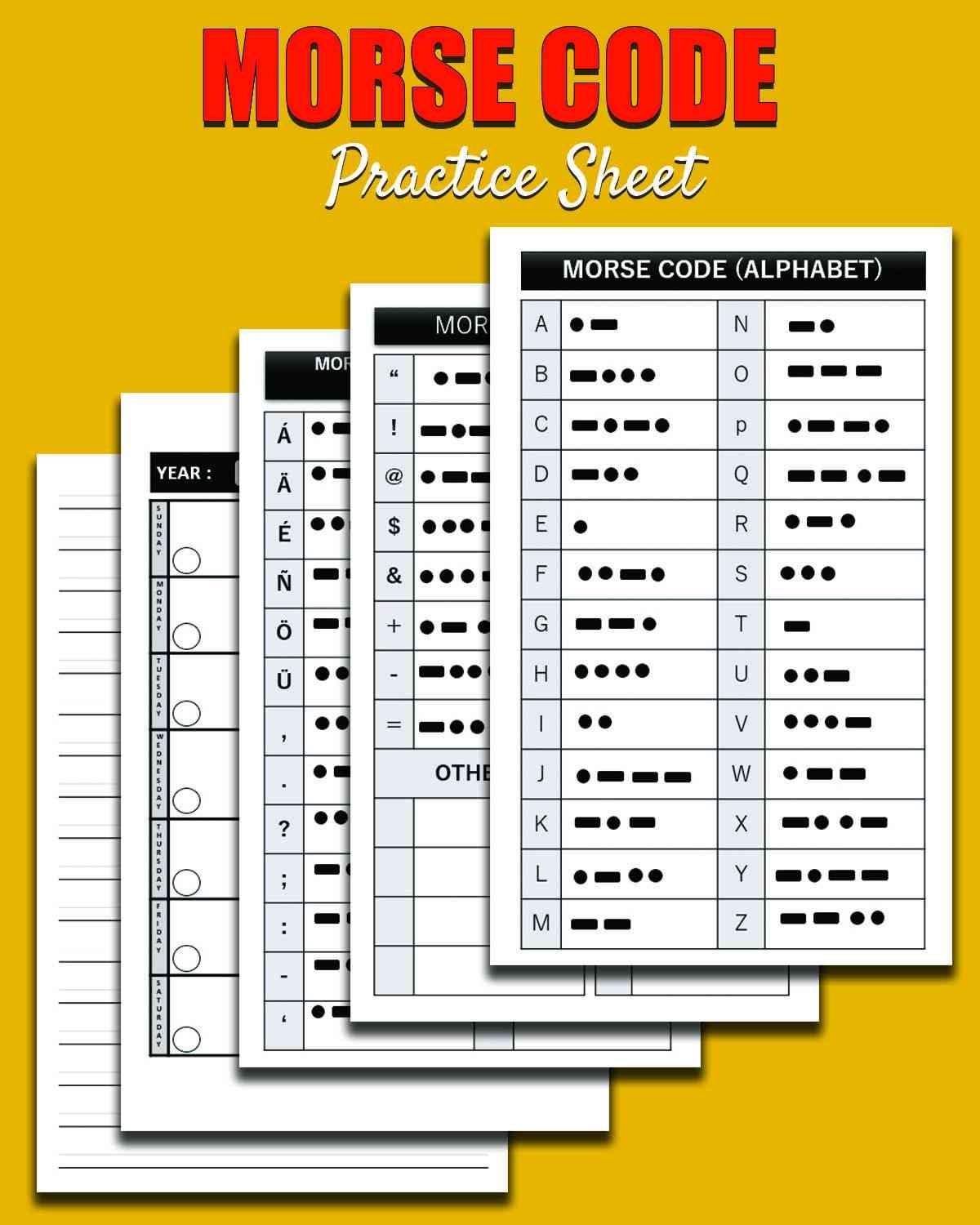 Printable Morse Code Chart Free