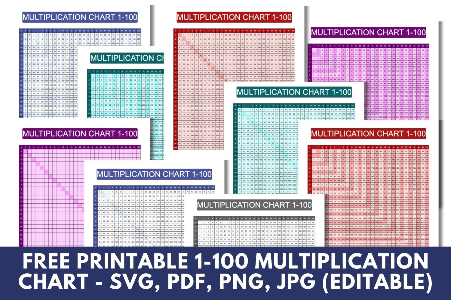 Multiplication Chart To 100x100 Printable Multiplication Chart To 100x100 Printable