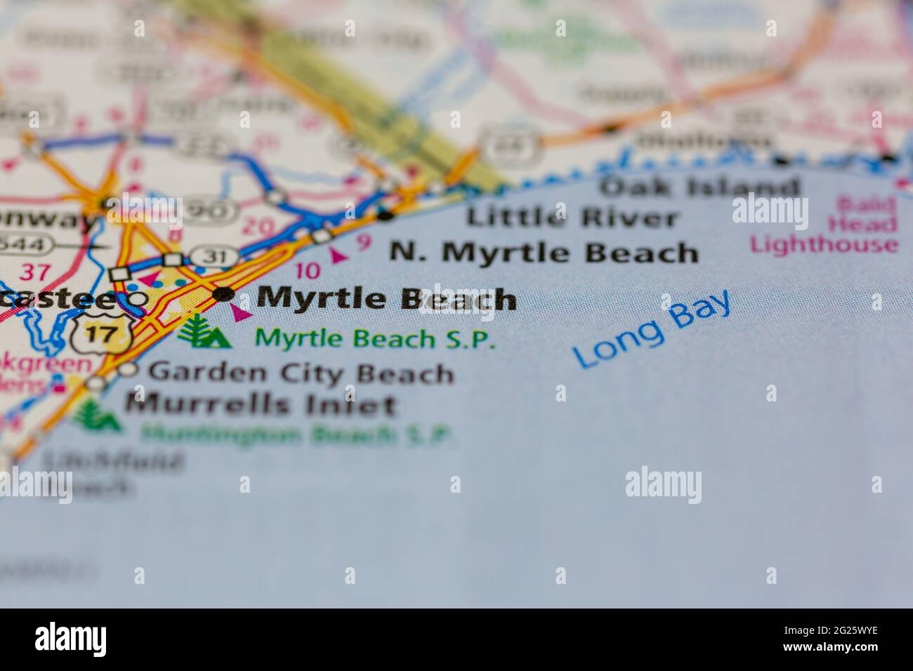 Myrtle Beach Map Hi res Stock Photography And Images Alamy
